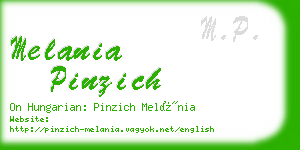 melania pinzich business card